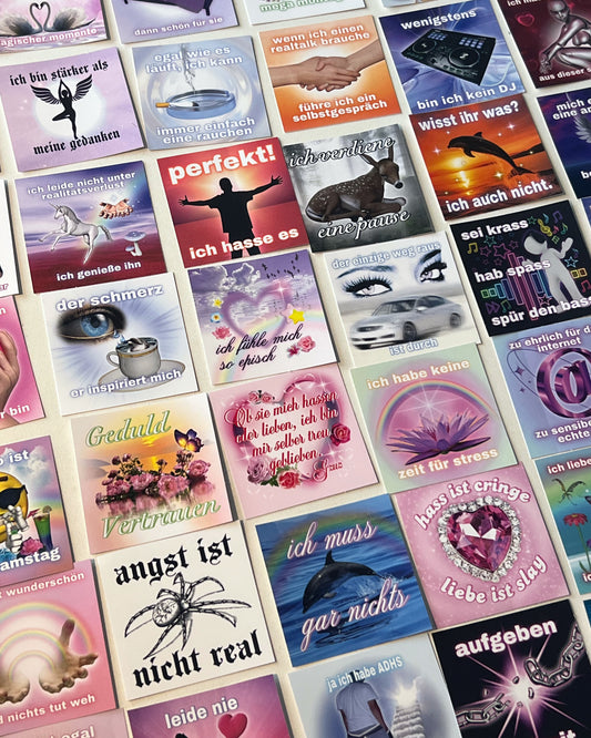 1 Sticker von jeder Affirmation (45 Sticker)